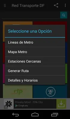 Red Transporte DF android App screenshot 5